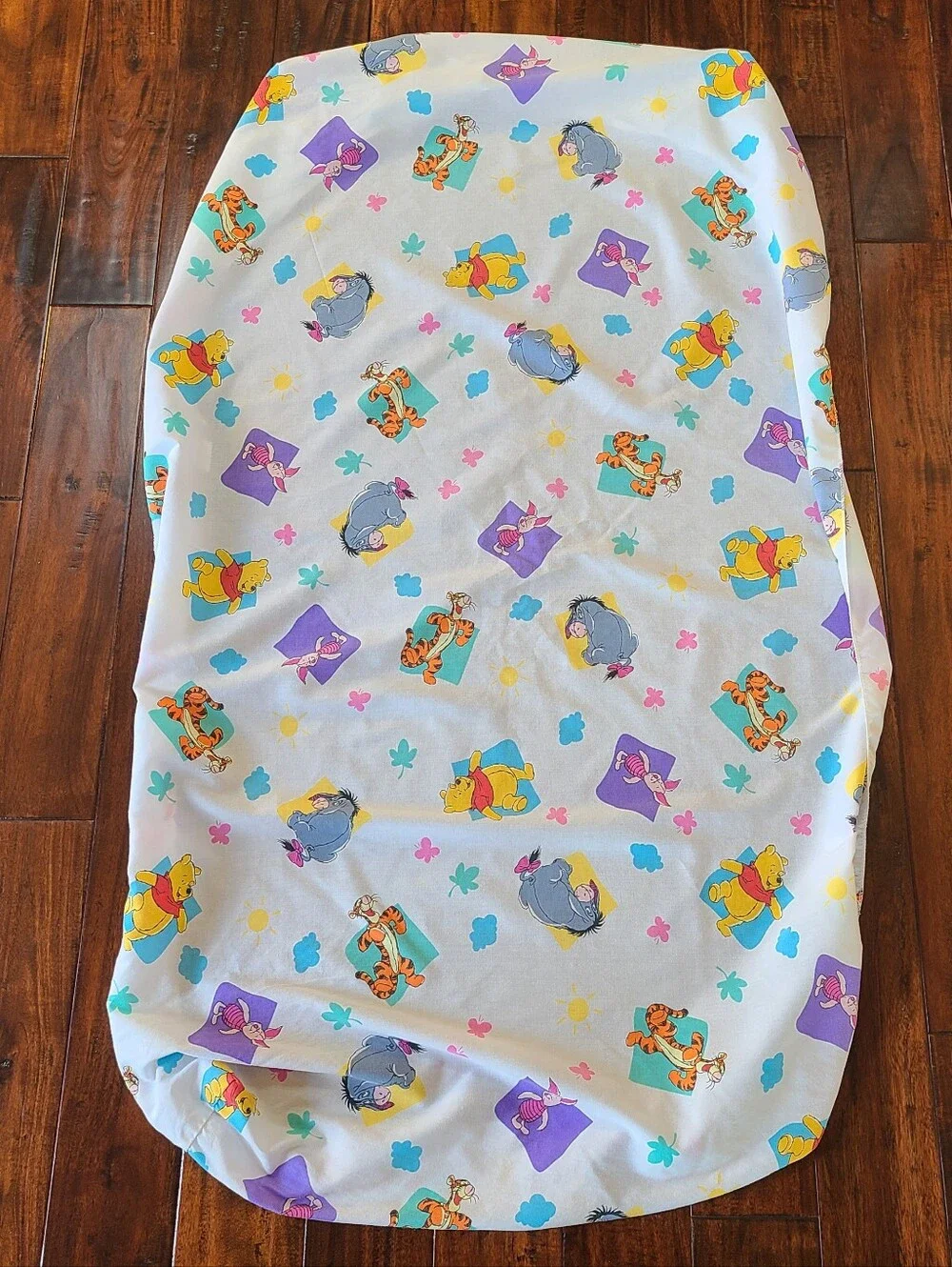 Vintage Disney Winnie the Pooh Fitted Crib Sheet Winnie The Pooh 1994 Y2K
